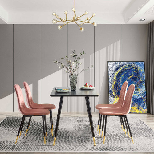 Viva Obsidian Black Modern Kitchen Dining Table
