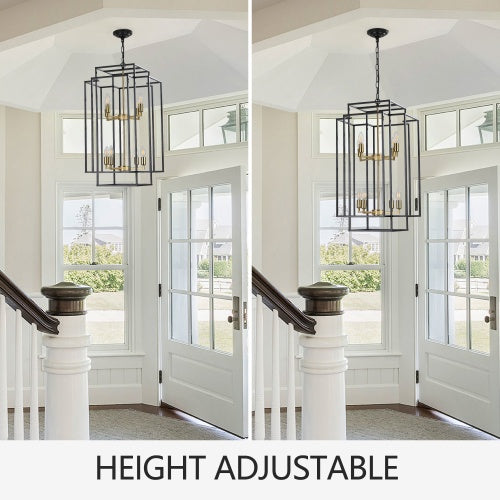 Viva Smart Living Collection: 8‑Lantern Tiered Farmhouse Chandelier