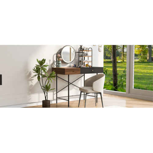 Makeup Vanity Desk with 3-Mode Lighted Mirror & Wireless Charging – The Perfect Beauty Station