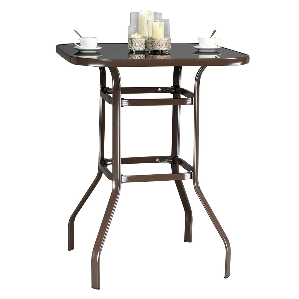 Viva Smart Living Collection: Wrought Iron & Glass High Bar Table