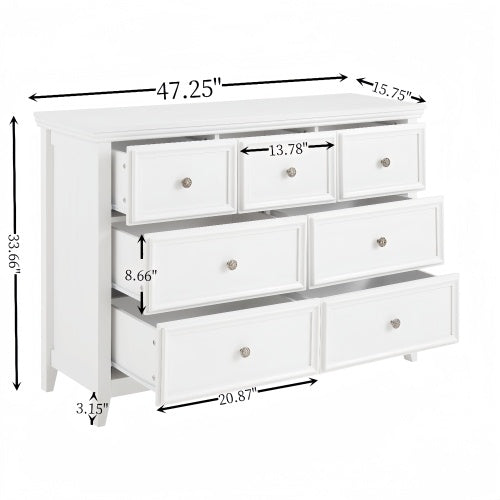 Viva Elite Luminara 7-Drawer Fiberboard Vanity Collection - The Future of Streamlined Elegance