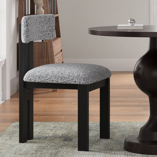Upholstered Armless Dining Chairs With Metal Legs Set Of 2