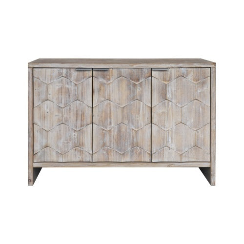Viva Brielle Farmhouse 3-Door Wood Cabinet
