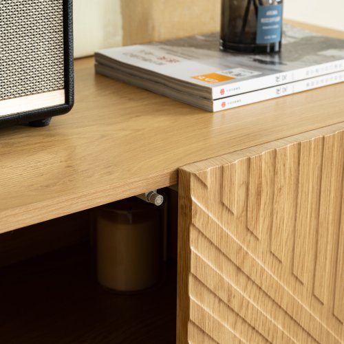 Modern Fiberboard Groove Storage Cabinet β Smart Organization for Your Home