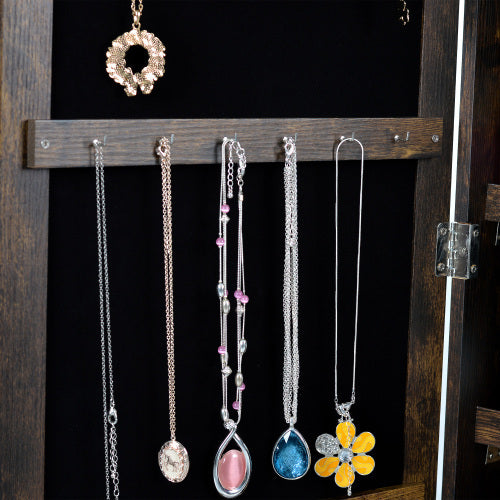 360ยฐ Rotating Full-Length Mirror Jewelry Cabinet โ Smart Storage for Your Precious Collection
