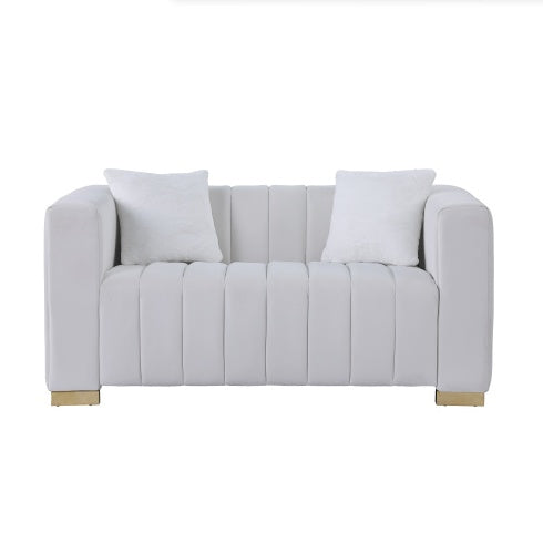 Viva Smart Living Collection: Channel-Back Velvet Loveseat