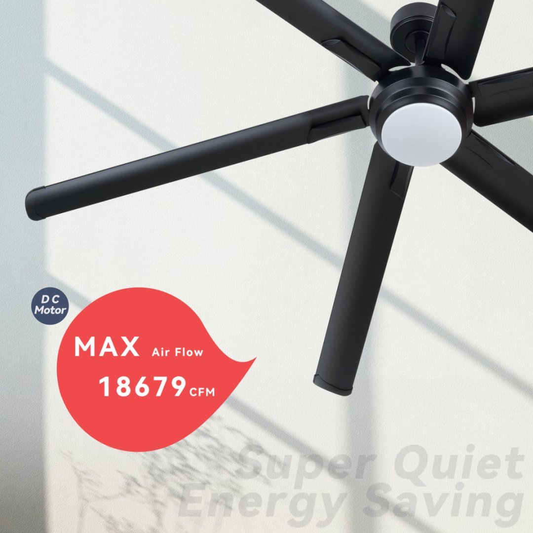 Viva Airflow Collection: Noir Six Ceiling Fan