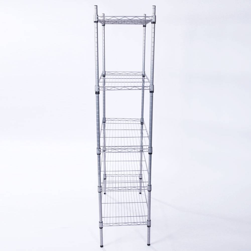 Rectangle Carbon Steel Metal Assembly 5-Shelf Storage Rack Holder Shelves