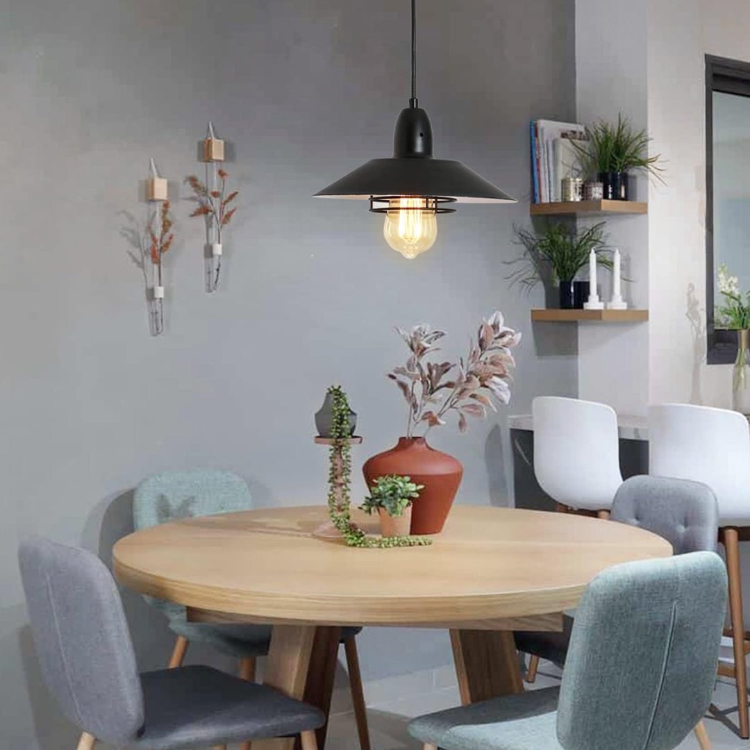 Viva Barnwood Collection: The Arden Black Farmhouse Pendant Light