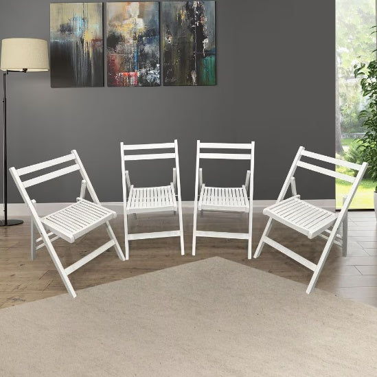 Viva Solara Slatted Wood Folding Event Chairs