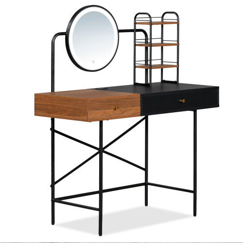Makeup Vanity Desk with 3-Mode Lighted Mirror & Wireless Charging – The Perfect Beauty Station