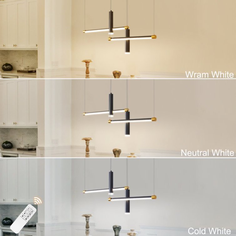 Viva Atelier Javeriah 4-Light Dimmable Kitchen Island Linear LED Pendant