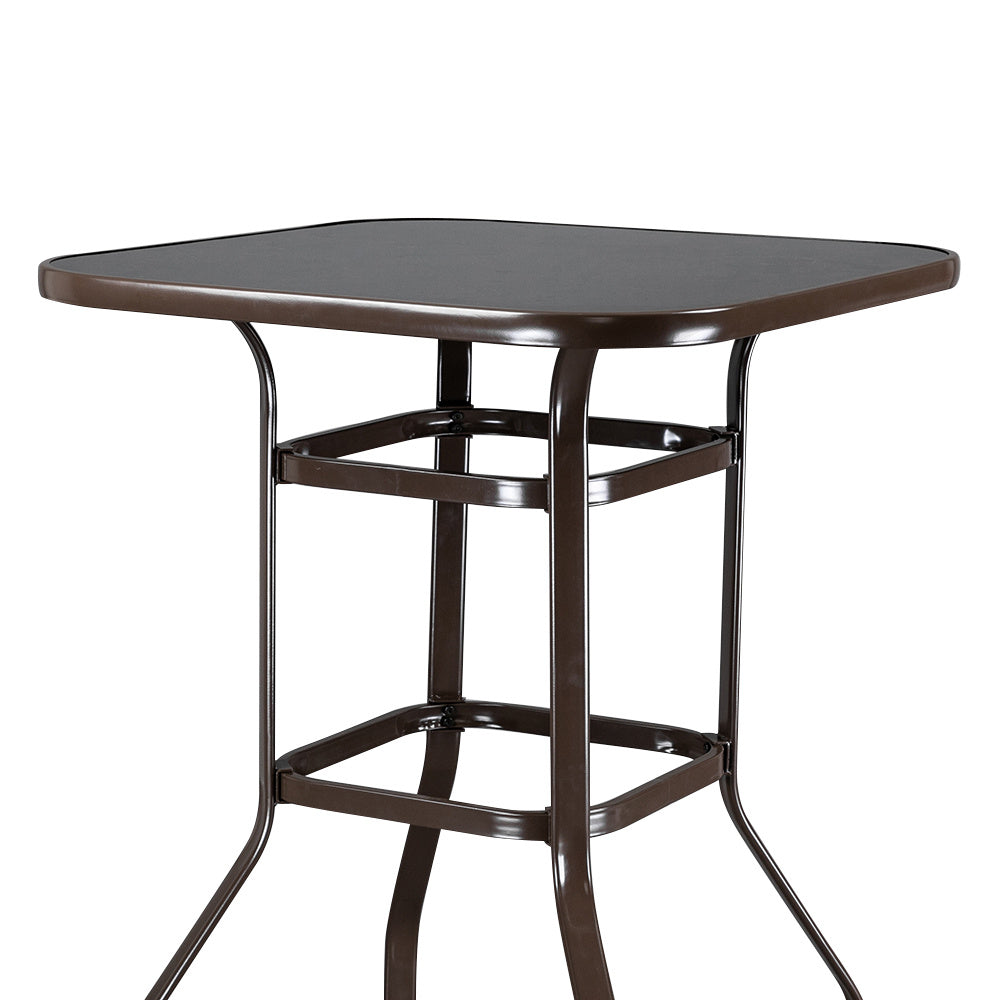 Viva Smart Living Collection: Wrought Iron & Glass High Bar Table