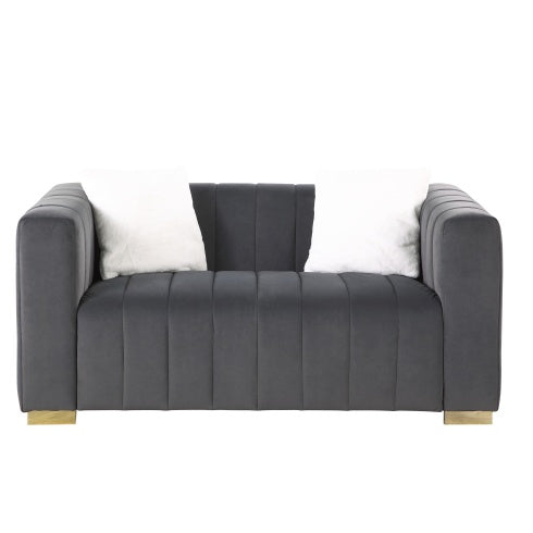 Viva Smart Living Collection: Channel-Back Velvet Loveseat