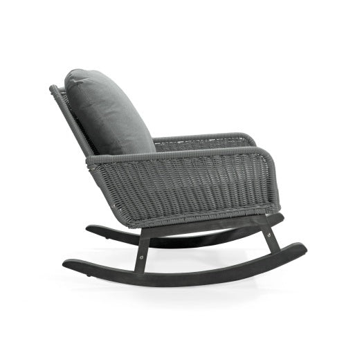 Viva Solace Ivory Wicker Rocking Chair