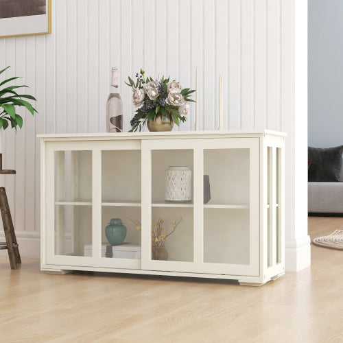 Viva Elite Aurora Glass-Door Pantry Cabinet – Where Transparency Meets Kitchen Sophistication