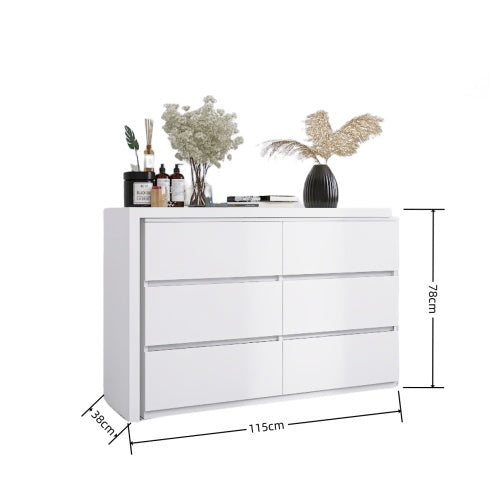 Modern 6-Drawer Chest - Stylish & Functional Storage Solution