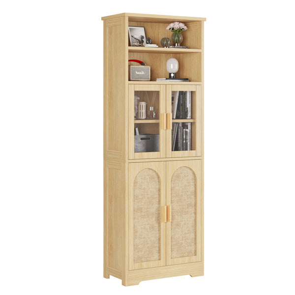 Viva Lino Rattan Display Cabinet – Where Function Wears Texture