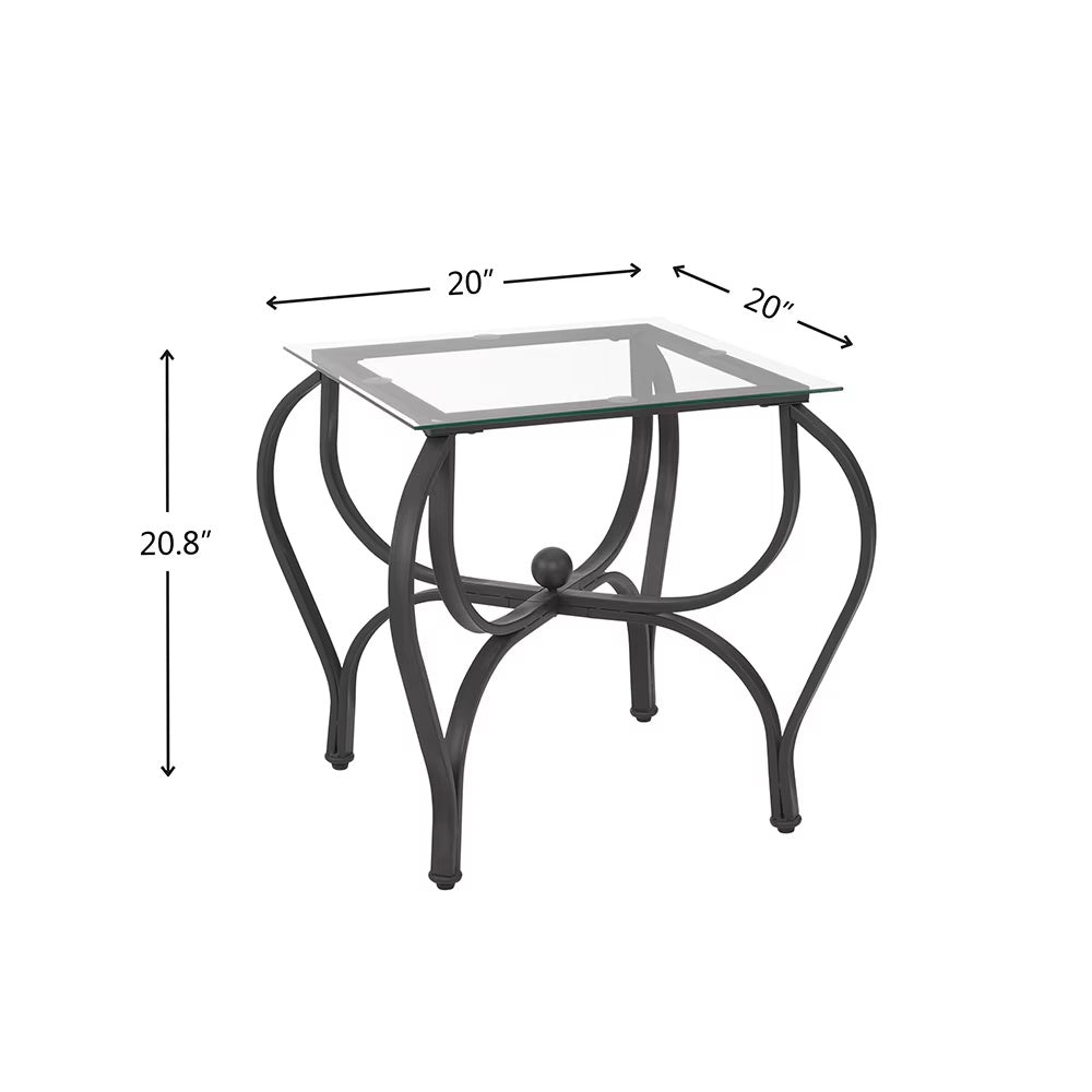 Viva Essentials Collection: 3-Piece Tempered Glass Coffee Table Set