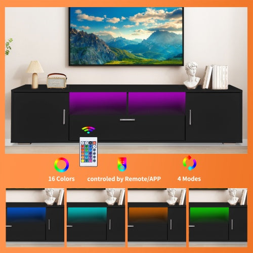 Viva AV Luxe Collection: Modern LED TV Stand for 75″ TVs