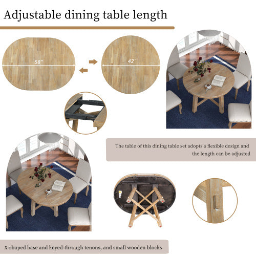 Viva Ellipse Collection: Viva Ellipse Extendable Round Dining Table