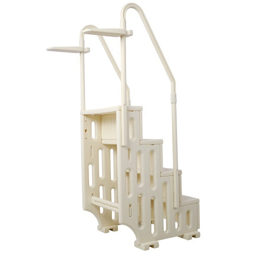 Pool Ladder Heavy-Duty 4 Safety Step For Above Ground Pools Stair Entry System With Handrails 400lbs