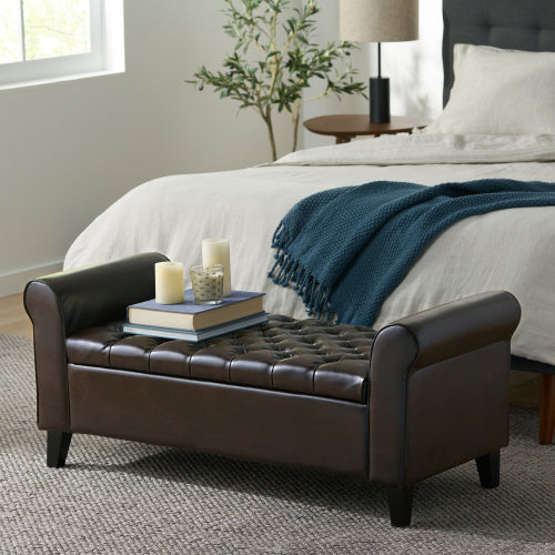 Viva Hayes Armed Storage Bench