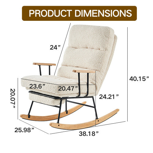 Viva Sereno Teddy Gliding Rocker Chair
