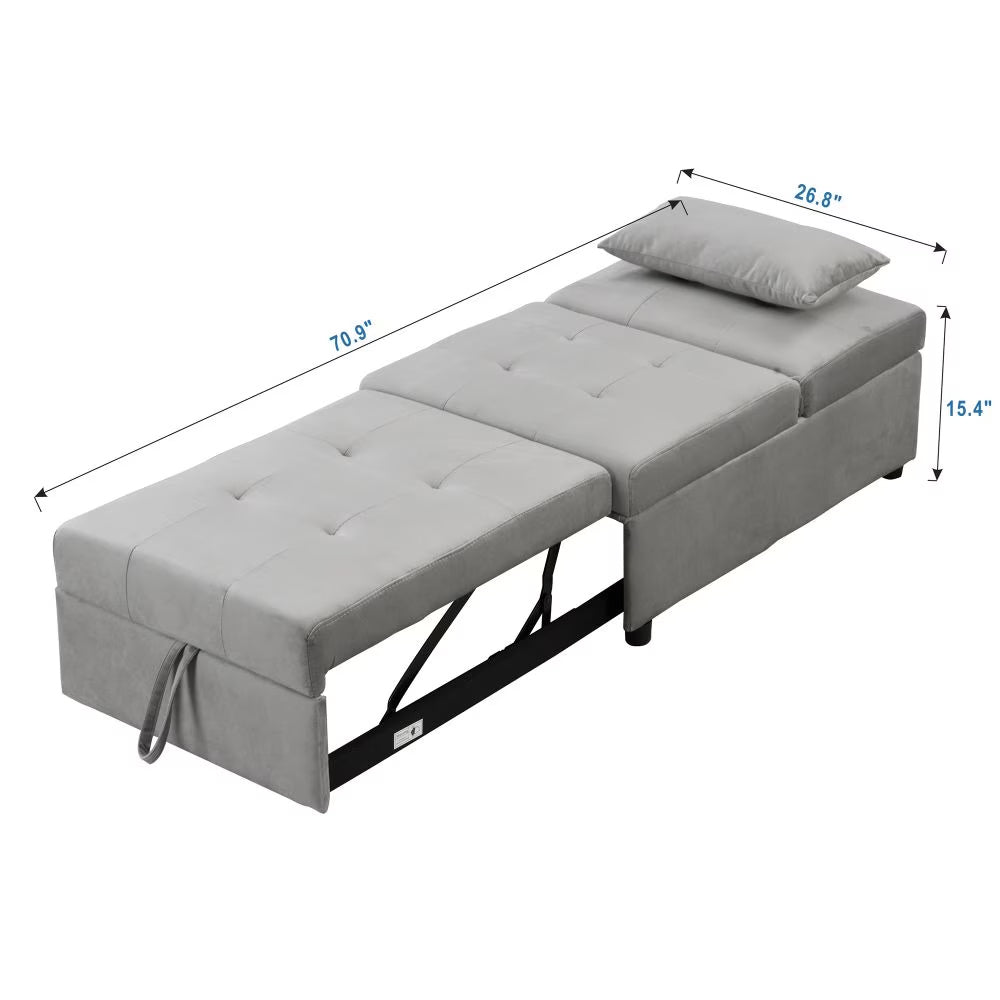 Viva Elite Modulé Graphite Grey Folding Ottoman Sofa Bed - The Future of Modular Elegance