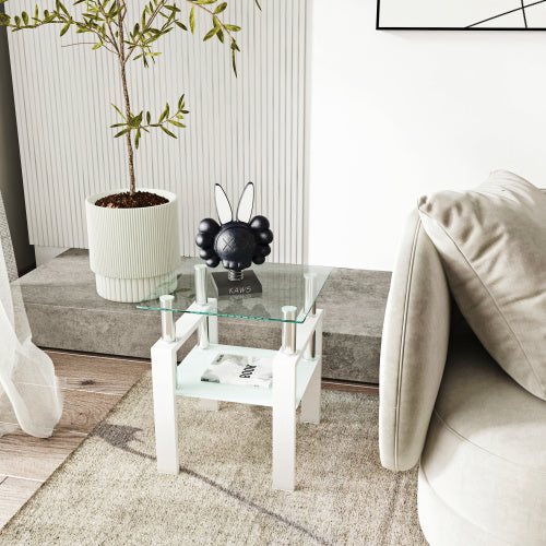 Modern Tempered Glass Tea Table - Elevate Your Living Room with Contemporary Elegance