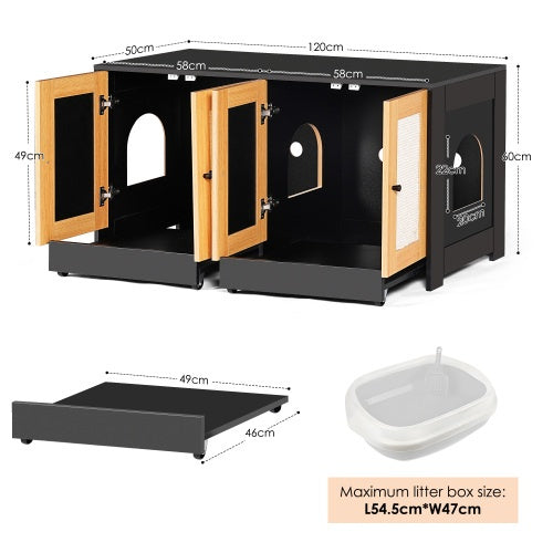 Viva Noir Duo Litter Cabinet