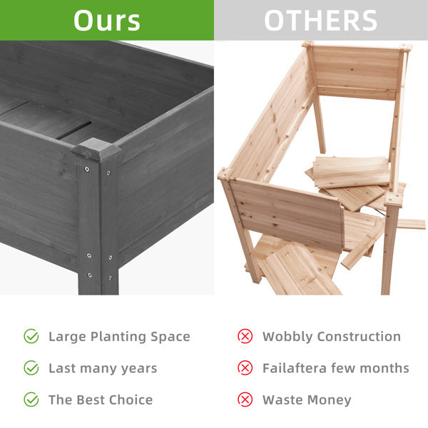 Premium Outdoor Solid Wood Raised Garden Bed | Elevate Your Gardening Experience