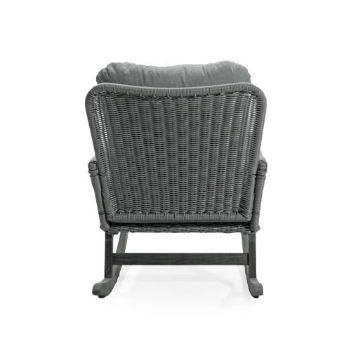 Viva Solace Ivory Wicker Rocking Chair