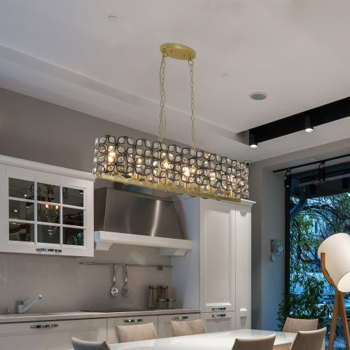Modern Champagne Gold Oval Crystal Chandelier – A Statement of Luxury and Elegance