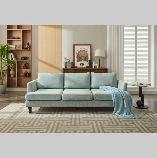 Viva Elite Verdant Light Green USB-Ready Sectional Sofa - The Future of Connected Living