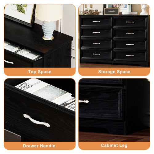 Viva Elite 8-Drawer Long Dresser - The Future of Bedroom Organization