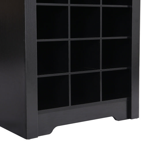 Stylish Design 30 Shoe Cabinet Console, Modern Shoe Cabinet, Multiple Storage Capacity, Self-standing High Cabinet, Suitable For Hallway, Bedroom, Black