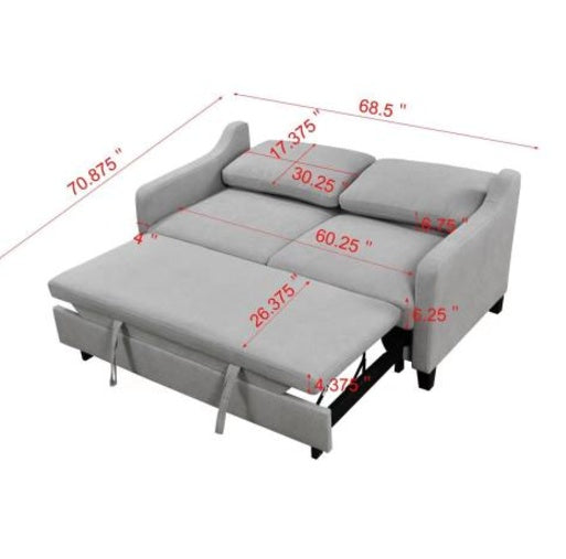 Viva Smart Living Collection: 3‑in‑1 Convertible Queen Sofa Bed