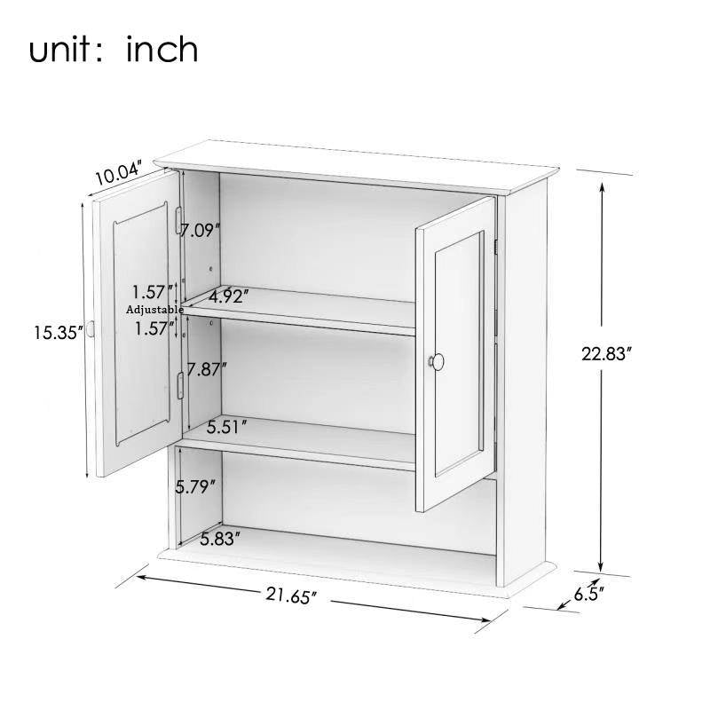 Éclat Double-Mirror Bathroom Wall Cabinet