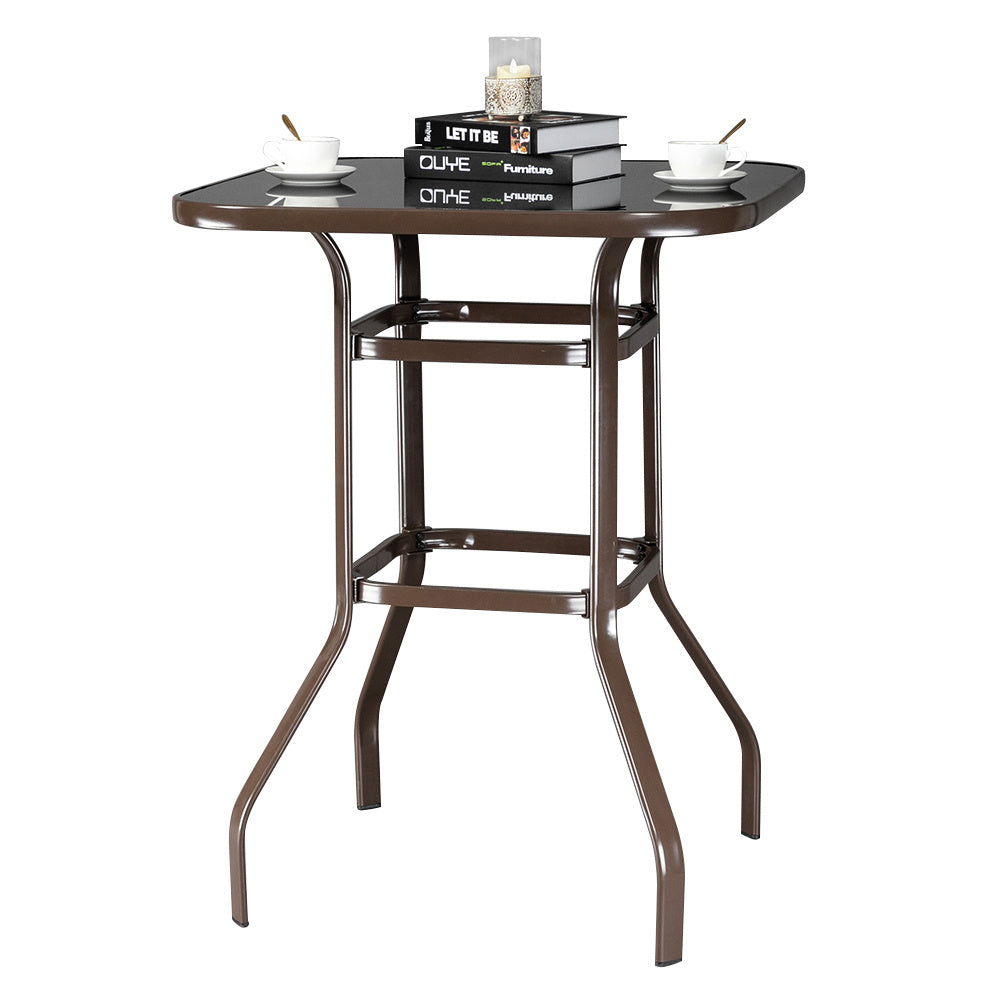 Viva Smart Living Collection: Wrought Iron & Glass High Bar Table