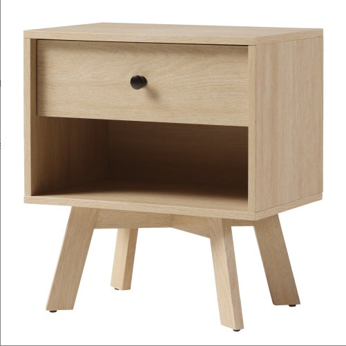 Viva Atelier Driftwood Mid-Century Modern 1-Drawer Nightstand