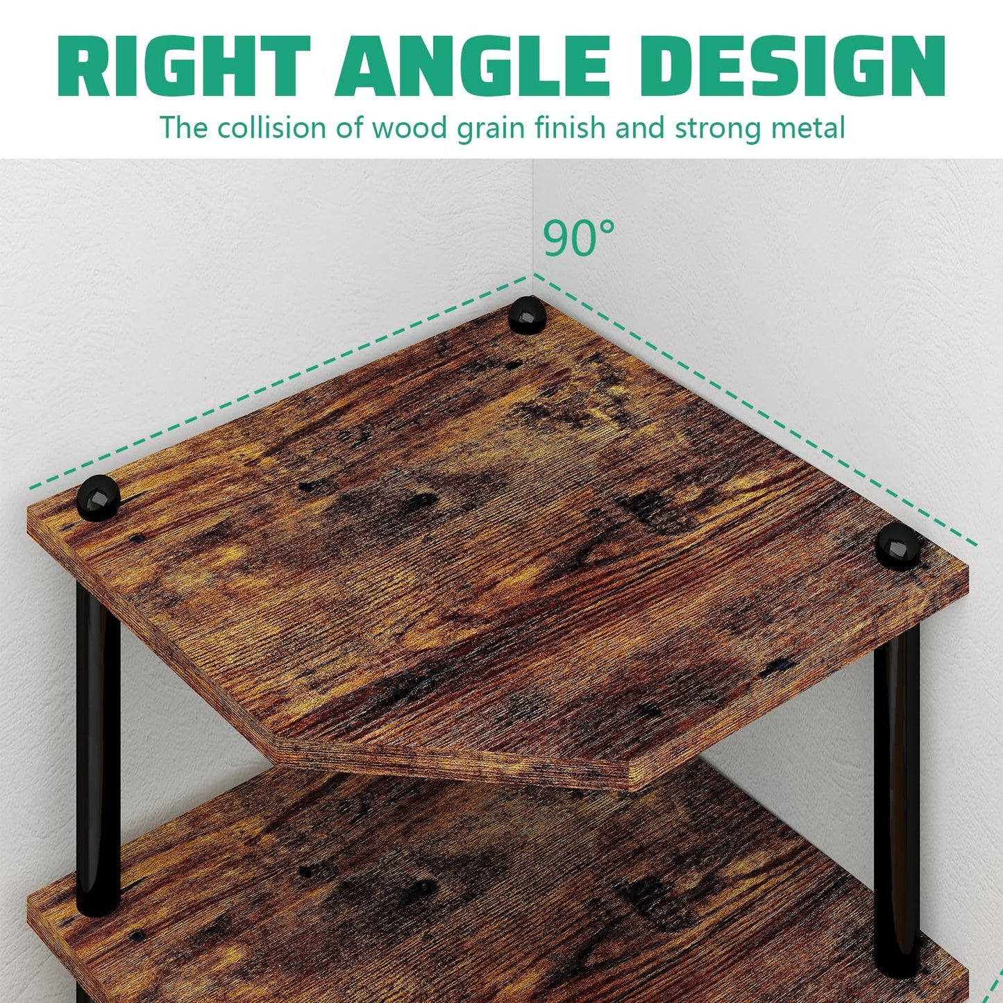 Viva Elite Aster Rustic Corner Shelves – The Future of Space-Conscious Design