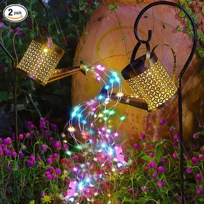Copper Solar Watering Can Lights - Garden Decor (1-2 Pack)