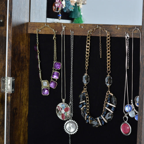 360ยฐ Rotating Full-Length Mirror Jewelry Cabinet โ Smart Storage for Your Precious Collection
