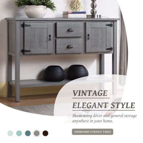 Viva Essentials: 48-Inch Solid Wood Sideboard Console Table – The Art of Elevated Simplicity