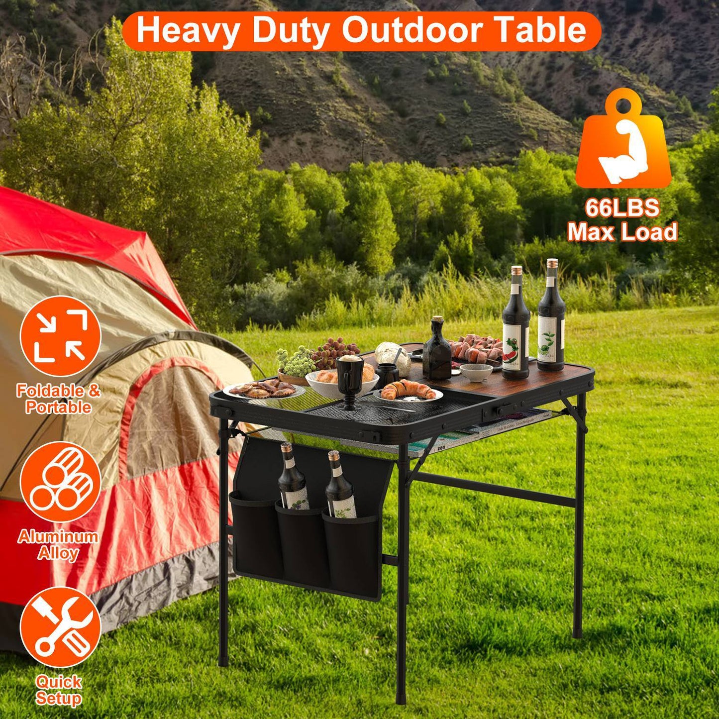 Viva Terrain Folding Table – Smart Function, Outdoor Elegance