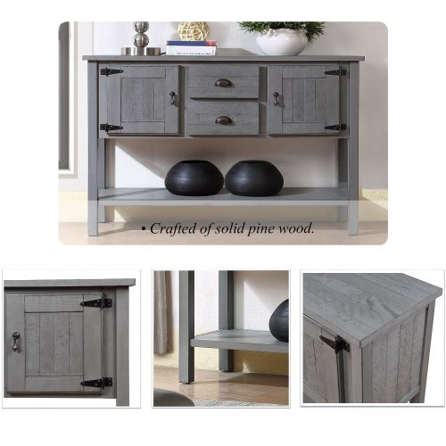 Viva Essentials: 48-Inch Solid Wood Sideboard Console Table – The Art of Elevated Simplicity