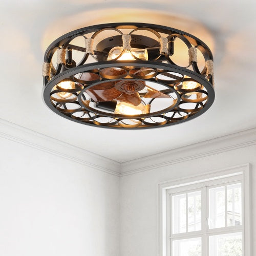 Viva AeroCage Farmhouse-Modern Ceiling Fan with Light
