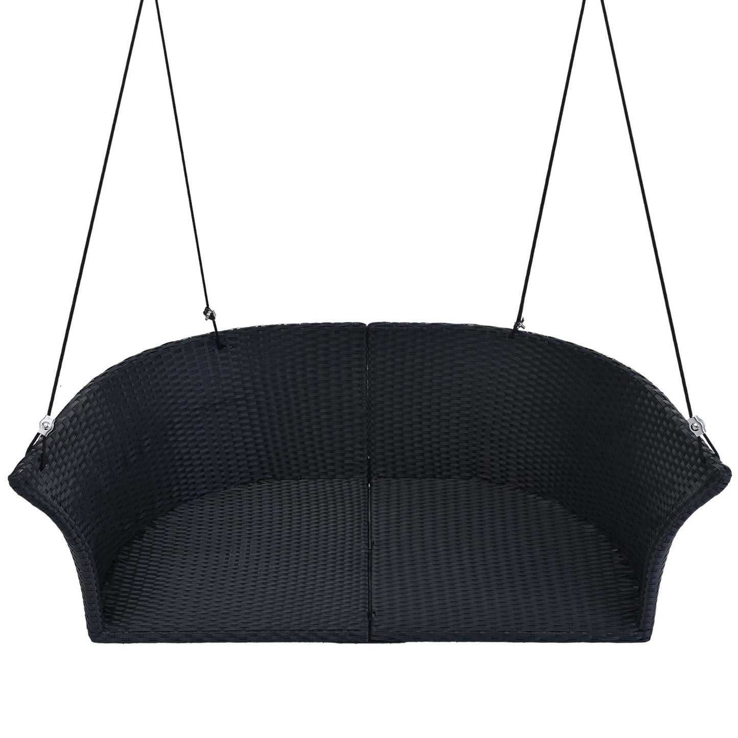 Luxury 2-Person Hanging Swing Chair – Elegant Rattan Wicker Porch Swing for Your Outdoor Oasis