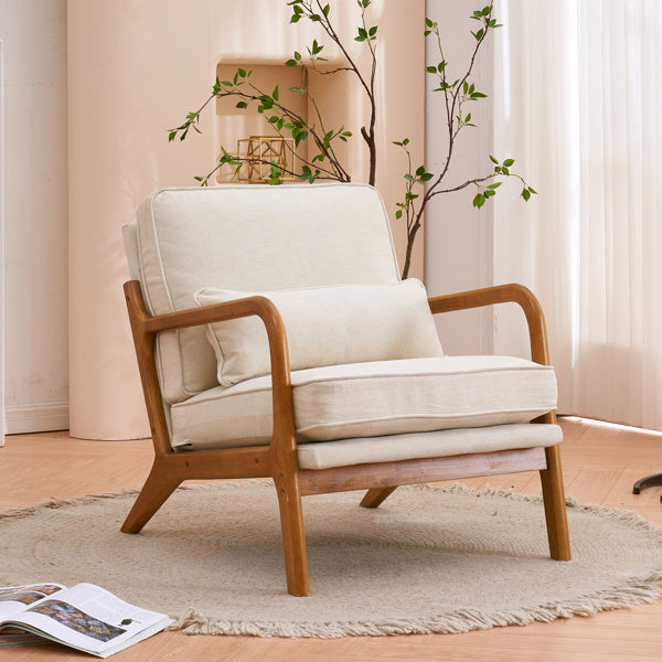 Viva Modern Living Collection: Oslo Oak Lounge Chair